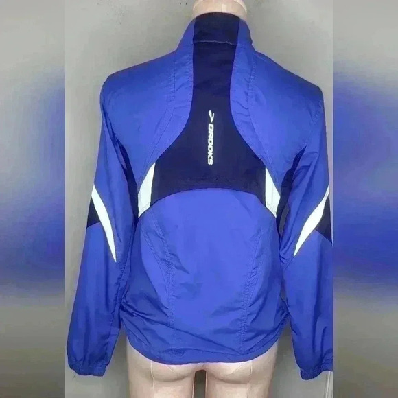 Brooks Jacket Womens Size Small Blue Athletic Lightweight Full Zip Running - Picture 4 of 12